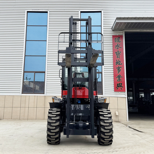 Free Shipping 3.5ton 5ton 6 Ton 4x4 4wd Diesel Outdoor All Rough Terrain 3 Stage Mast Off Road Forklift - Product Image 4