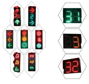 Jeu de feux de signalisation ferroviaires pour piétons des fabricants 100mm/200mm/300mm Feu de circulation LED rouge vert 12-24VDC - Product Image 4