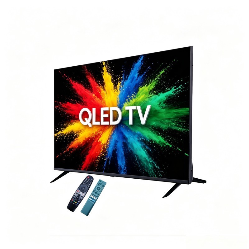 Premium 75-Inch QLED <strong>120Hz</strong> Smart <strong>TV</strong> with Metal Frame & Cable Management HDTV Android