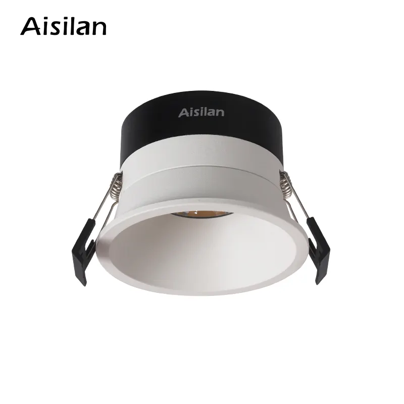 Glare Led Downlight 7w Aisilan Hotel Bathroom Waterproof IP65 Dimmable Ceiling Spotlight Fittings Anti Glare 7w COB LED Recessed Downlight