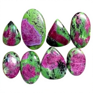 หินทับทิม Zoisite อัญมณีทรงรีอัญมณีธรรมชาติขัดมันได้ดีพลอยเทียม zoisite - Product Image 1