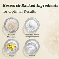Pastèque Saveur Cheveux Peau Ongles Rajeunissement Gommes avec Tremella Champignon Peptides De Collagène Marin Kératine Biotine