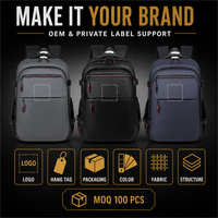 Sac à dos professionnel OEM personnalisé multi-compartiments avec compartiment pour ordinateur portable 15,6 pouces et pochette pour chariot, idéal pour les acheteurs en voyage