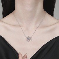 Joyería fina S925 plata esterlina Vvs 1 quilate moissanita diseño de moda diamante colgante collar joyería nupcial regalo