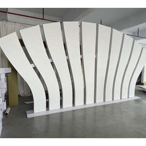 Elegante soporte de acrílico en forma de S, Fondo de vinilo para eventos de boda, fotografía y equipo gráfico, embalaje de cartón con forma Floral - Product Image 3