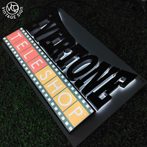 Enseigne LED rétroéclairée personnalisée avec plaque arrière pour l'image de marque Teleshop - Product Image 2