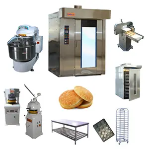 Industrial China burger Bread Machine Factory Spiral Mixer Dough Divider Moulder Proofer baking Oven Hamburger Slicer