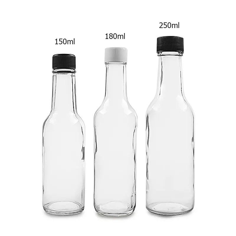 150ml 180ml 250ml Clear Tomato Chili Hot Sauce Glasflasche Großhandel