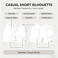 Shorts en jean taille haute à franges pour femme, avec cordon de serrage et taille élastique, en denim léger, vente en gros