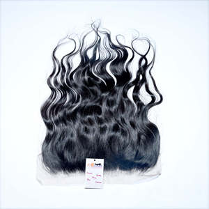 ผู้จำหน่ายผมต่อแบบโปร่งใส HD คุณภาพสูงชนิด Swiss Lace Frontal Closure  จัดเรียงเกล็ดผมอย่างดี ผมแท้จากอินเดีย - Product Image 3