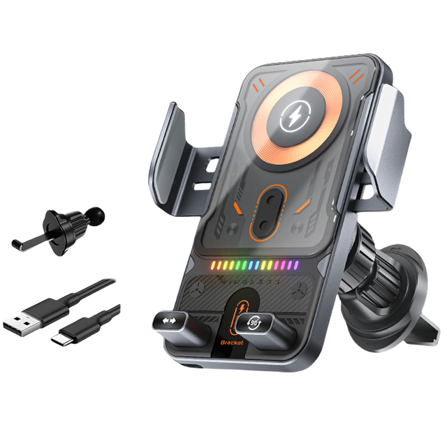 New Arrival Wireless Charging Car Holder 15W Wireless Car Charger Fast Charging Phone Holder Automatic Wireless Charger