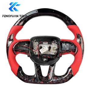 Volant de voiture en fibre de carbone avec LED pour <span class=keywords><strong>Dodge</strong></span> <span class=keywords><strong>Ram</strong></span> 1500 Charger Challenger <span class=keywords><strong>SRT</strong></span> 2015 2016 2017 2018 2019 <span class=keywords><strong>2020</strong></span> 2021 2022 2023 2024 - Product Image 3