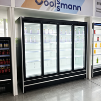 Réfrigérateur Commercial OEM à Rideau d'Air, Vitrine Réfrigérée Sans Givre pour Supermarché, Fruits, Légumes et Aliments Frais