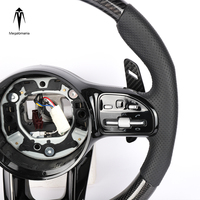 Volante de Fibra de Carbono Compatible con Mercedes Benz Clase A, B, E, GLA, CLA, GLC, GLS, GLE, Clase C W205, W204, W206, Actualización del Modelo Antiguo al Nuevo