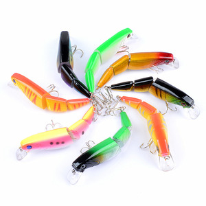 10.5cm 14g appâts de pêche artificiels leurre de pêche méné dur 3 sections leurre articulé multi-sections poisson appât dur en plastique - Product Image 3