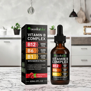 Acentiallabs Etichetta Privata Ingrosso Gocce Orali Naturali e Biologiche di Vitamina B1 B6 <span class=keywords><strong>B12</strong></span> Complesso B per Adulti e Neonati Miglioramento - Product Image 3
