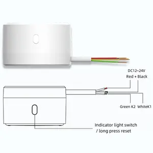 Sensor de detecção de respiração Tuya Wifi para presença do corpo humano, interruptor inteligente de ligação com luz interna de 12-24V DC 24 GHz