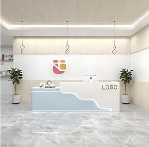 Mostrador de Caja Simple B017 para Tienda de Ropa, Salón de Belleza, <span class=keywords><strong>Centro</strong></span> de Salud, Recepción de Empresa - Product Image 1