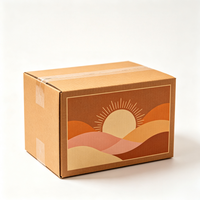 Boîte en carton ondulé personnalisée de qualité supérieure, imprimée en couleur, pour l'emballage d'expédition de marques, vente en gros