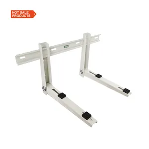 Outdoor mini split spare accessories wall mount bracket for supporting ac air conditioner stand units with cross bar