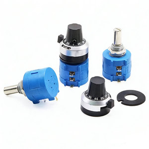 Potenciómetro de precisión multivuelta serie 3590S-2, resistencia ajustable de 10 anillos + 1 pulsador giratorio de 6.35mm con contador de vueltas - Product Image 1
