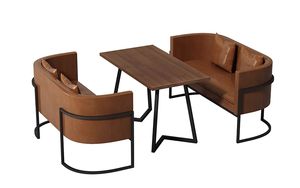 Mesa de comedor y silla de restaurante de comida rápida de lujo moderno combinación restaurante café comercial cubierta sofá bar - Product Image 4