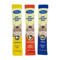 JOYSING Barres de friandises pour chats 4 pièces en sachet Barre crémeuse pour chats Aliment humide pour animaux OEM ODM