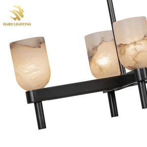 Lampadario a sospensione circolare in alabastro, stile postmoderno creativo, caratteristico spagnolo, classico per sala da pranzo - Product Image 6