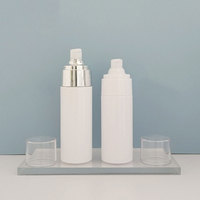 Bouteilles de pulvérisation vides en plastique Pet blanc rond, cosmétiques à brume Fine avec dessus en or et argent, 100ml, 120ml, 150ml, en Stock