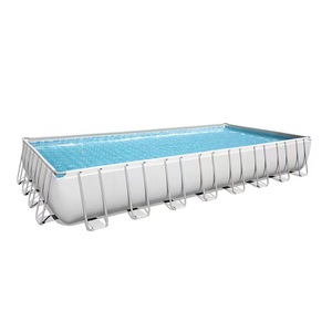 <span class=keywords><strong>Piscina</strong></span> Familiar Rectangular Elevada de PVC <span class=keywords><strong>para</strong></span> Exteriores <span class=keywords><strong>Bestway</strong></span> 56623, Ultra Grande, con Marco de Acero y Bomba de <span class=keywords><strong>Filtro</strong></span> - Product Image 1
