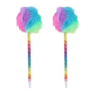 लड़कियों के लिए फजी टॉप के साथ प्रमोशनल प्यारा प्यारे पंख वाला पेन - Product Image 1