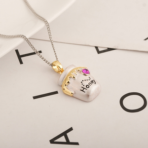 Collana della Serie Dolci e Dessert con Ciondoli a Forma di Ciambella, Cupcake, Gelato e Vasetto di Miele - Accessori Moda - Product Image 5