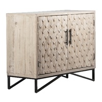 Buffet de rangement en bois de style Mid-Century Modern pour salon, meuble de rangement domestique avec base en fer