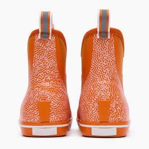 أحذية سطح السفينة مبطنة بالصوف للشتاء بلون برتقالي مع كاحل مقاوم للماء من النيوبرين، أحذية سطح السفينة متينة ومقاومة للانزلاق للبحرية والصيد - Product Image 3