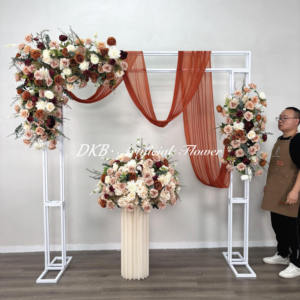 Vente en gros de boule de fleur artificielle centre de table de mariage boule de fleur de rose pièce centrale grand arrangement de boule de fleur - Product Image 4