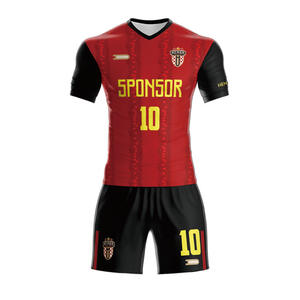 HENGYU Set di Maglia <span class=keywords><strong>da</strong></span> Calcio Traspirante 100% Poliestere con Scollo a V e Maniche Corte - Product Image 3