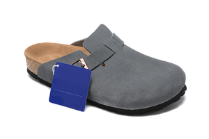 Sandalias Birkentocks Dropshipping con Plantilla Suave de Cuero de Ante, <span class=keywords><strong>Zuecos</strong></span> Planos para Exteriores, Mules con Plantilla de Corcho, Sandalias Boston Sólidas - Product Image 6