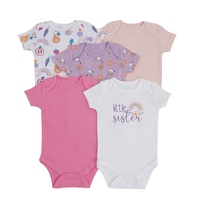 Classe a coton bébé à manches courtes body mignon à manches courtes body 5 pièces nouveau-né envelopper autour des vêtements