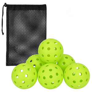 <b>Pickleball</b> <b>Balls</b> 74mm 40 Holes TPE Material Training With Mesh Bag - Product Image 1