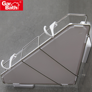 Customized <strong>Bathroom</strong> Wall-Mounted Shampoo Bottle Holder Plastic <strong>Corner</strong> Shower <strong>Caddy</strong> with Hooks Hotel Living Room Kitchen Use - Product Image 4