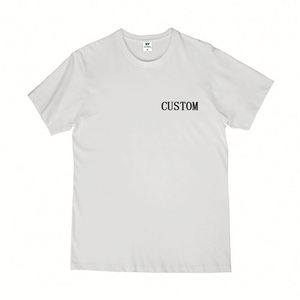 Design Promotional Online Shopping Imported Manufacture White Cotton Short Sleeve Branded Custom Dtg Printing T <b>Shirt</b> for Men - Product Image 1