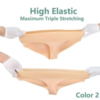Façonneur de fesses en silicone pour femmes et filles 1.8cm culotte triangulaire de levage de hanche sous-vêtements de contrôle respirants pour des fesses plus épaisses