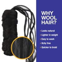 Haute qualité 70 grammes noir brésil laine Extension de cheveux laine brésilienne Premium pour tressage africain haute température fibre en vrac