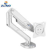 Zeno Heavy Duty Witte Monitorarm 17-32 Inch PC Computer Laptop Monitorstandaard Bras Dcran VESA 75mm Bureaubevestiging M8