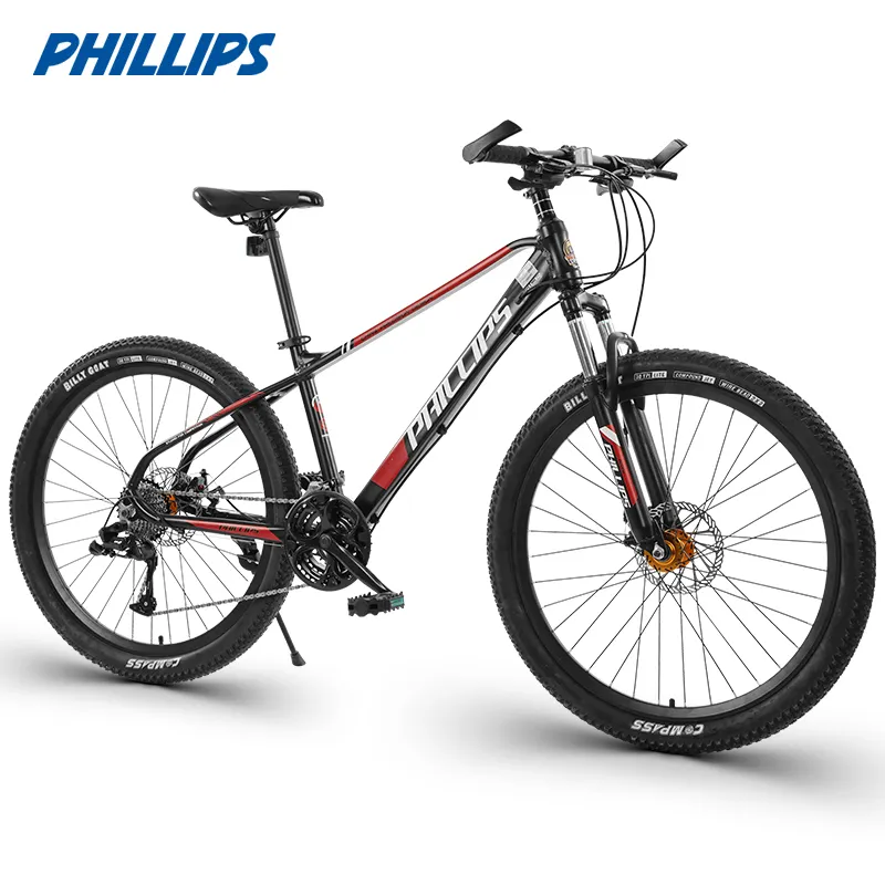 PHILLIPS Hot Sale Bicycle Double Damping 24/26 Inch 21 Speed For Adult Cycle For Men Dual Mountain Bike