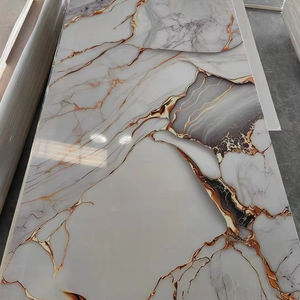 1220×2900×3mm UVコーティング<span class=keywords><strong>PVC</strong></span>大理石シート壁パネル（住宅装飾用） - Product Image 1
