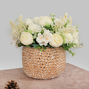 Großhandel hochwertige Simulation 7-Kopf-Philip <span class=keywords><strong>Rose</strong></span> künstliche Blumen Hochzeit Brautstrauß für Heimdekoration - Product Image 2