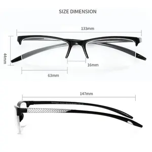 <span class=keywords><strong>Gafas</strong></span> de lectura de media llanta, lupa para mujeres y hombres, lentes ligeros para <span class=keywords><strong>presbicia</strong></span>, <span class=keywords><strong>gafas</strong></span> transparentes + 1,0 1,25 1,5 1,75 2,0 2,5 a 2,75 - Product Image 2