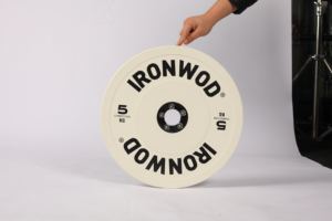 Juego de placas de parachoques de competición 5kg Placas-25kg de peso de goma codificadas por colores de alta densidad para entrenamiento de CrossFit de elevación olímpica - Product Image 6