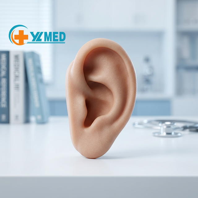 Medical Training Anatomical Model Soft Silicone Human Ear for Suturing Ear Sampling Science and Teaching Tool Organ Model
